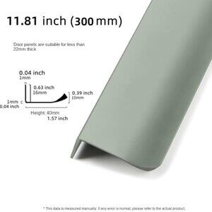 4 Pack Finger Pulls for Cabinets Finger Handles Drawer Edge Tab Pull, Green